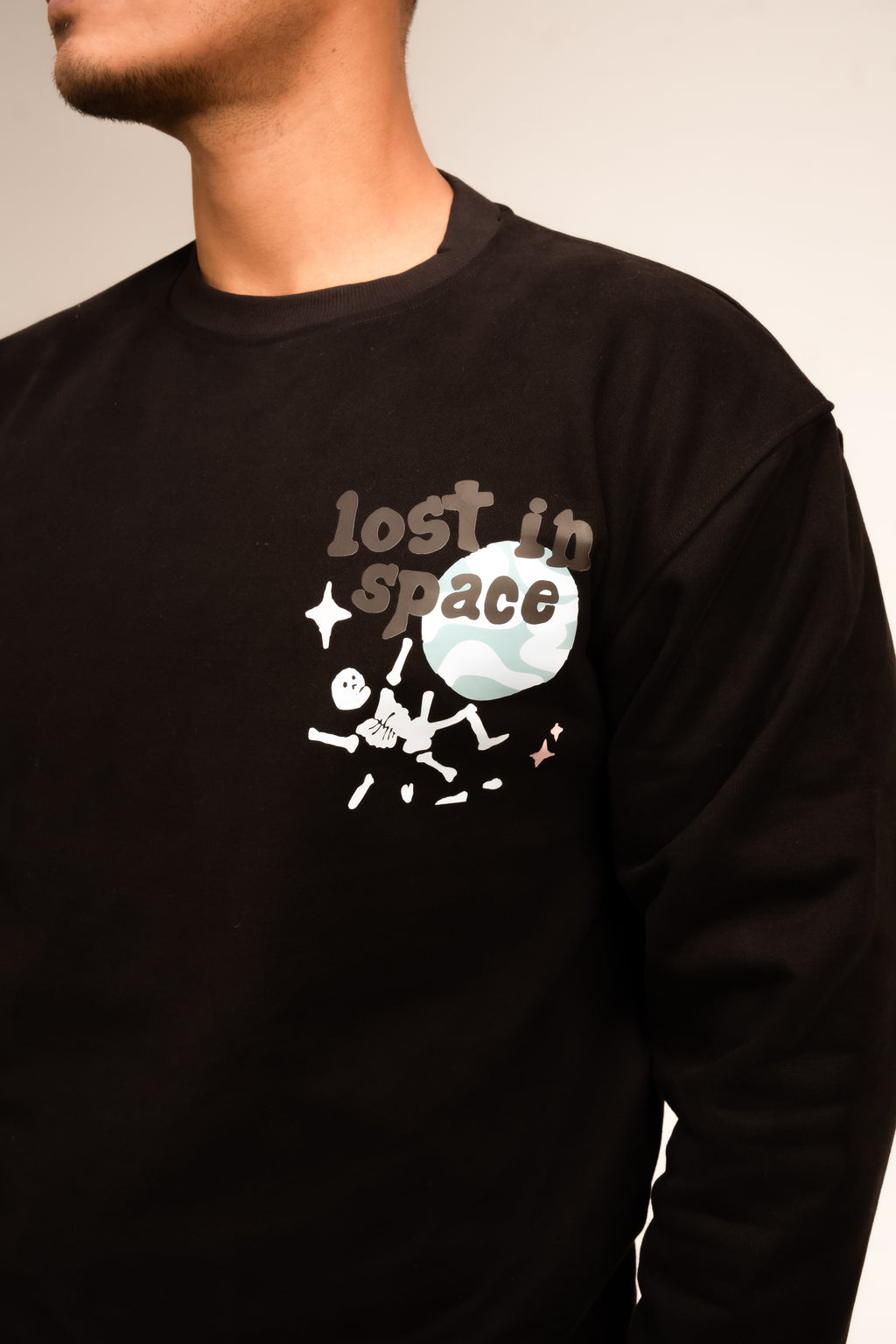 Lost in Space Black Oversized Sweatshirt