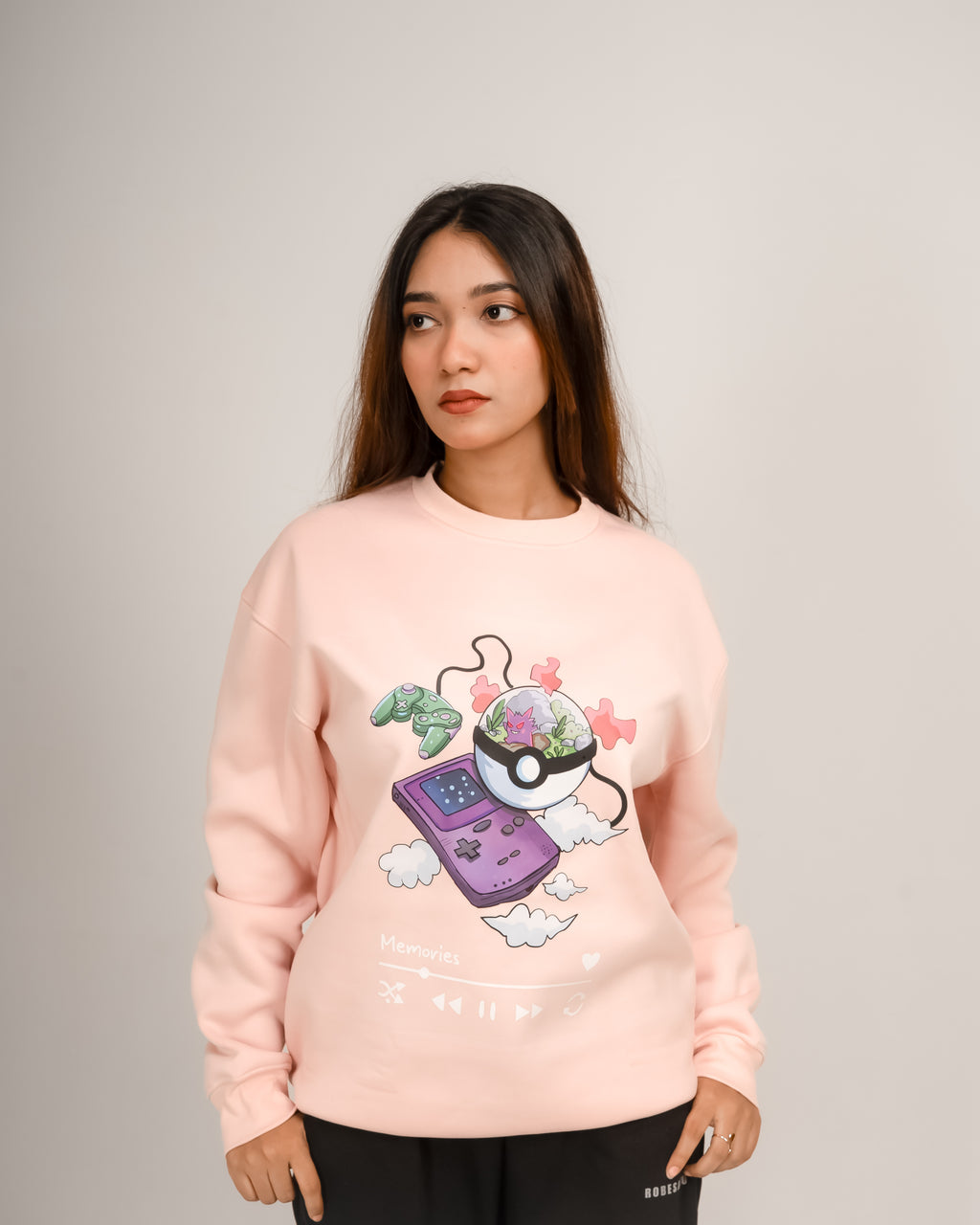 Vaporwave Gaming Console Oversized Sweatshirt