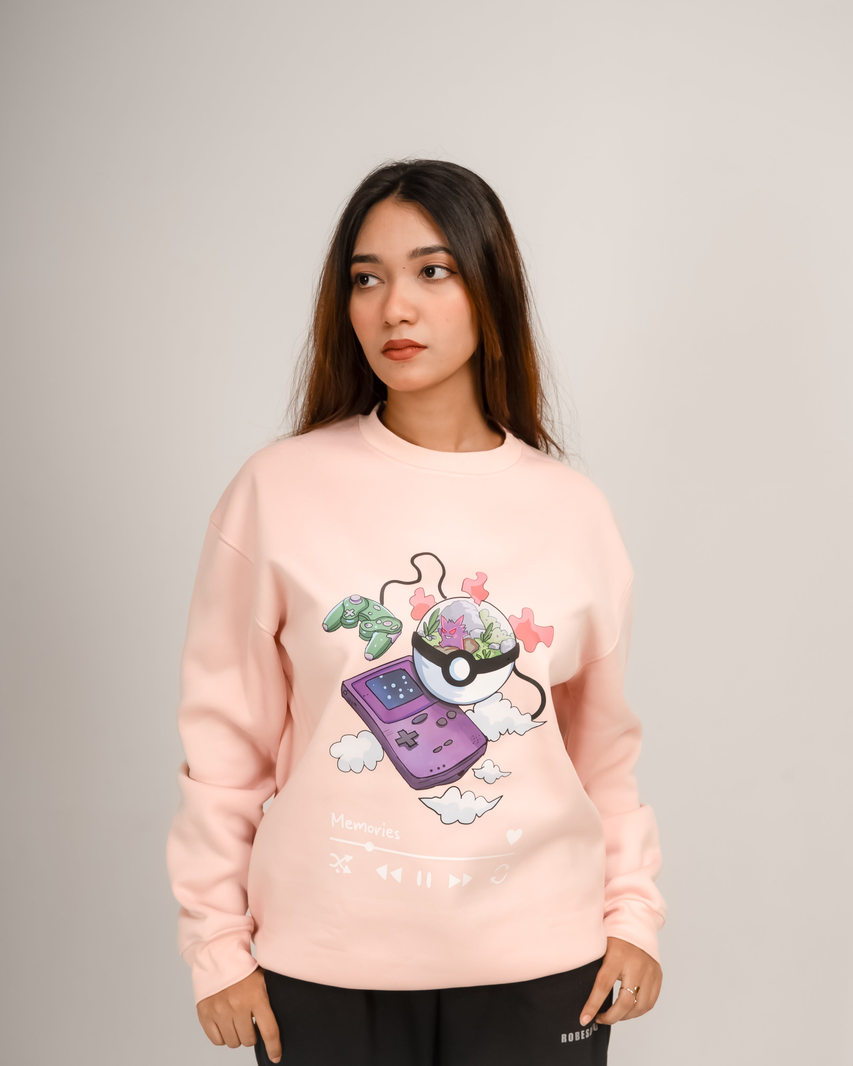 Vaporwave Gaming Console Oversized Sweatshirt