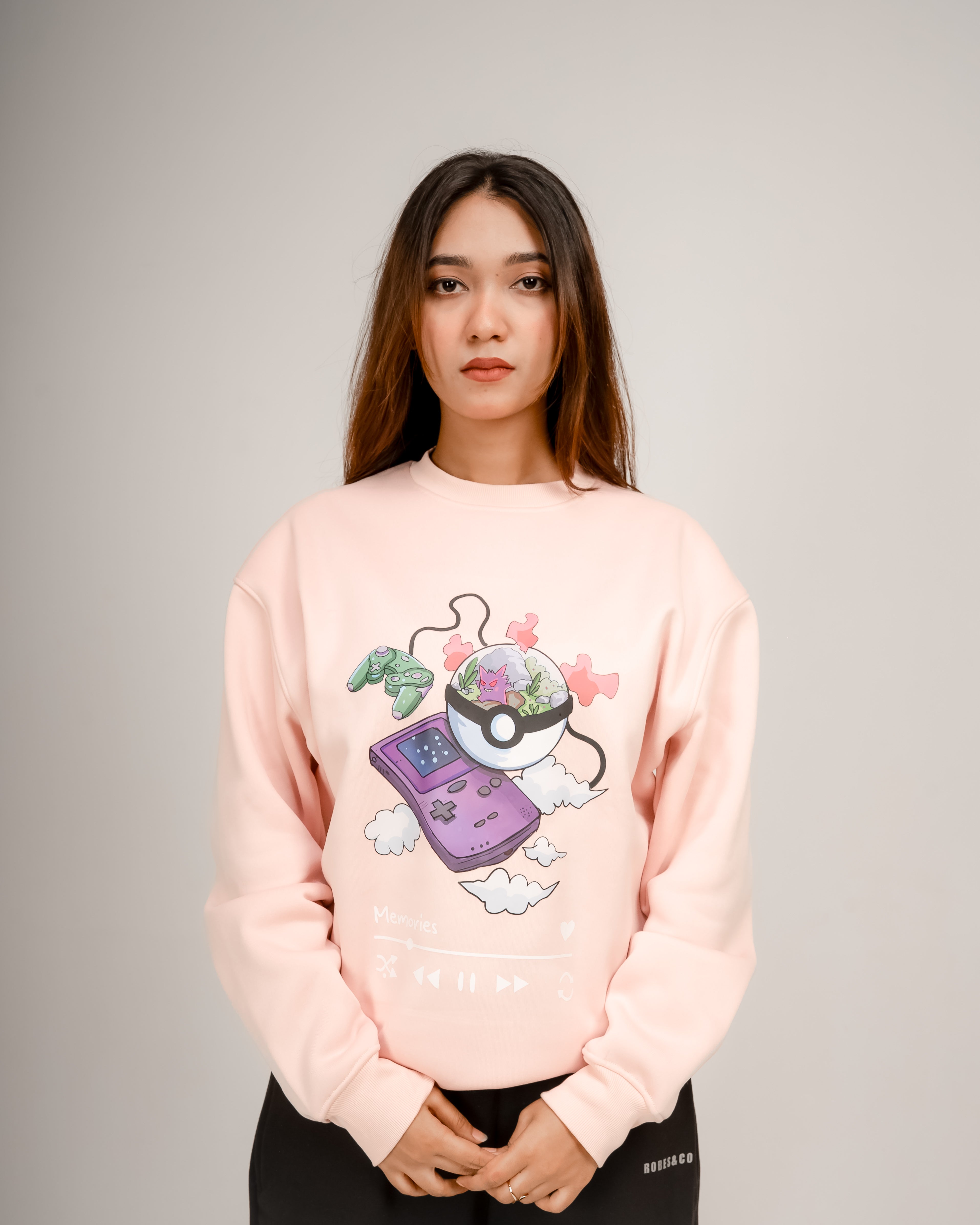 Vaporwave Gaming Console Oversized Sweatshirt