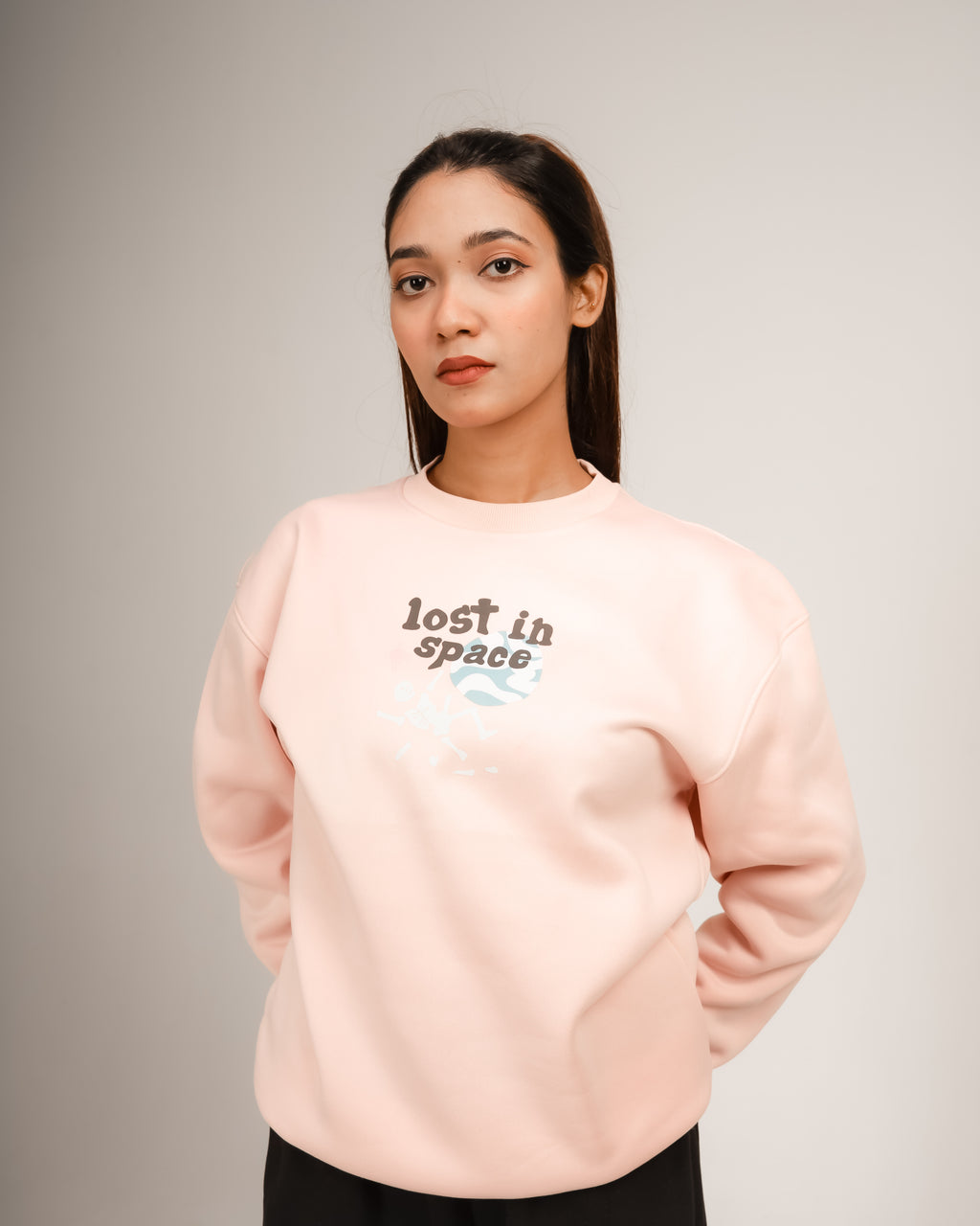 Lost in Space Oversized Crewneck Sweatshirt
