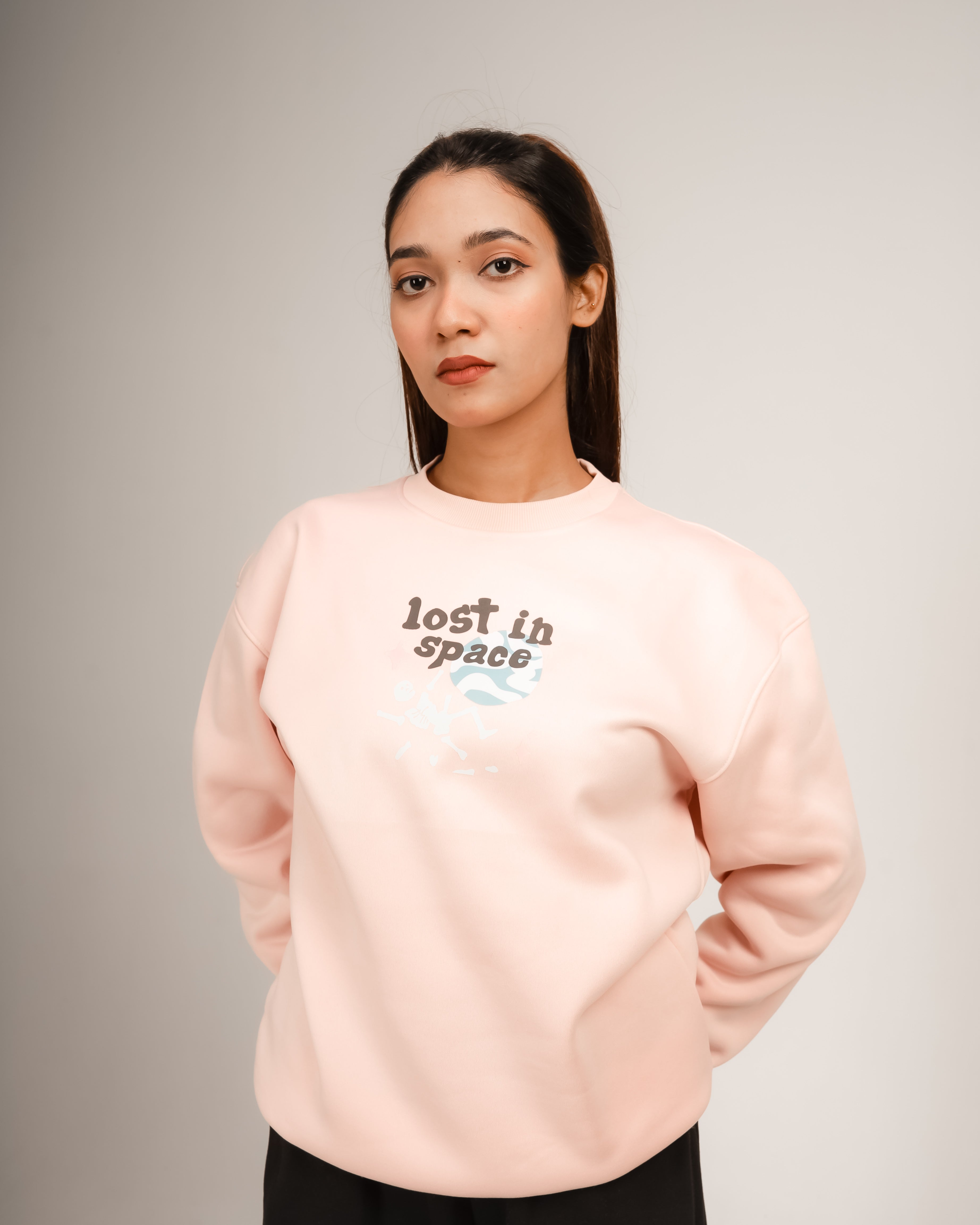 Lost in Space Oversized Crewneck Sweatshirt