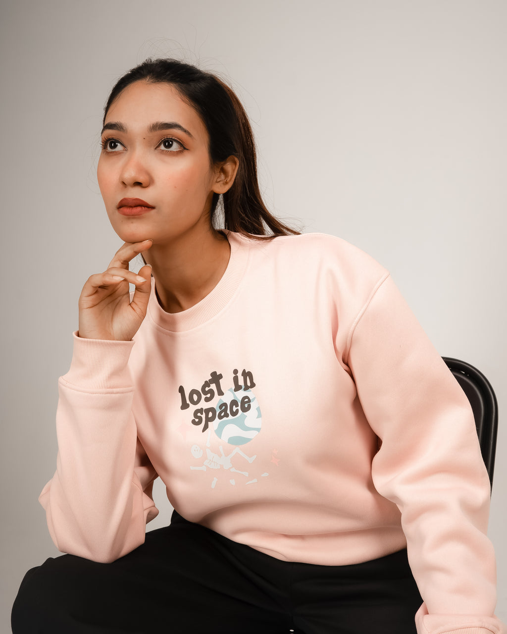 Lost in Space Oversized Crewneck Sweatshirt