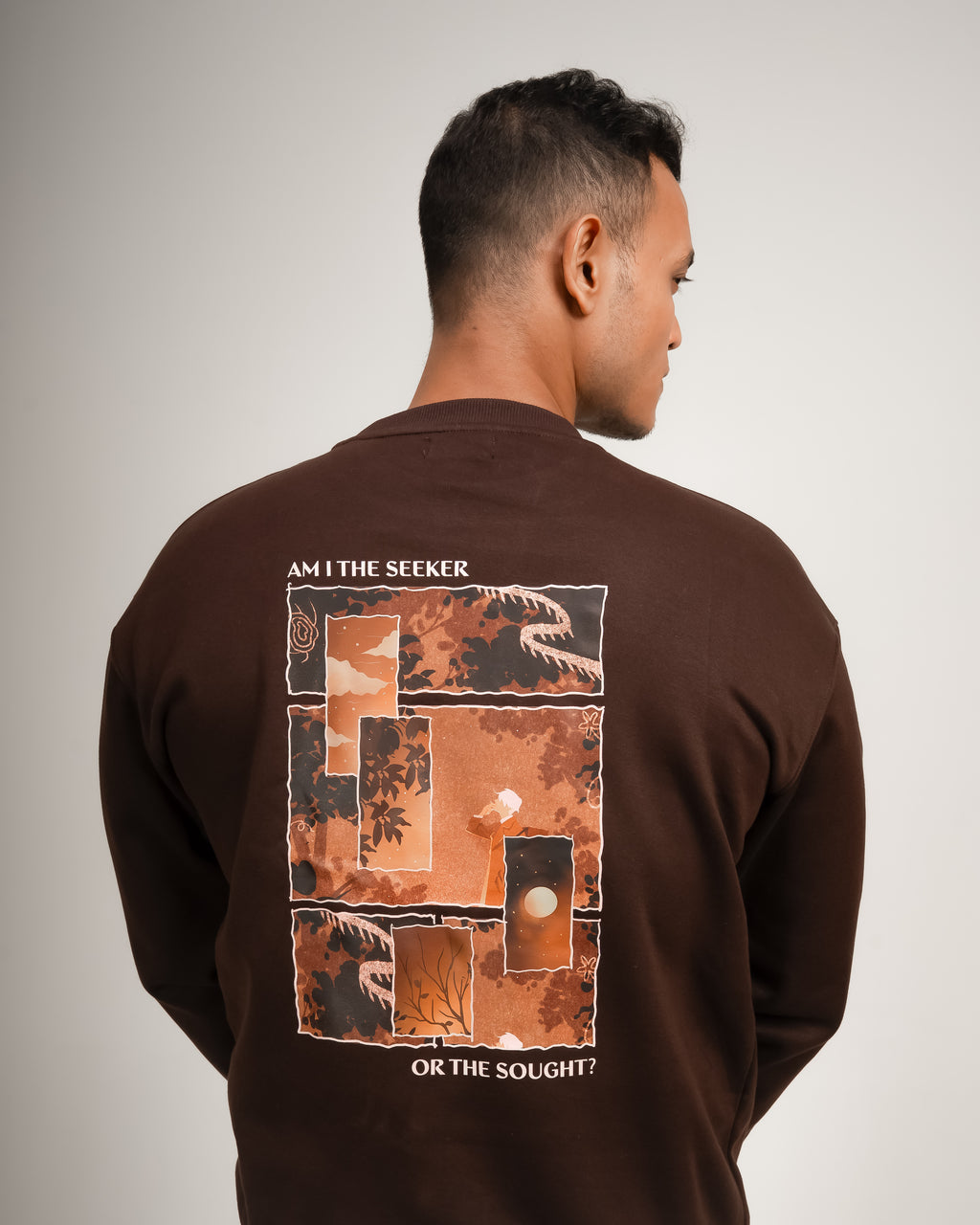 The Self Grows Fainter Dark Brown Crewneck