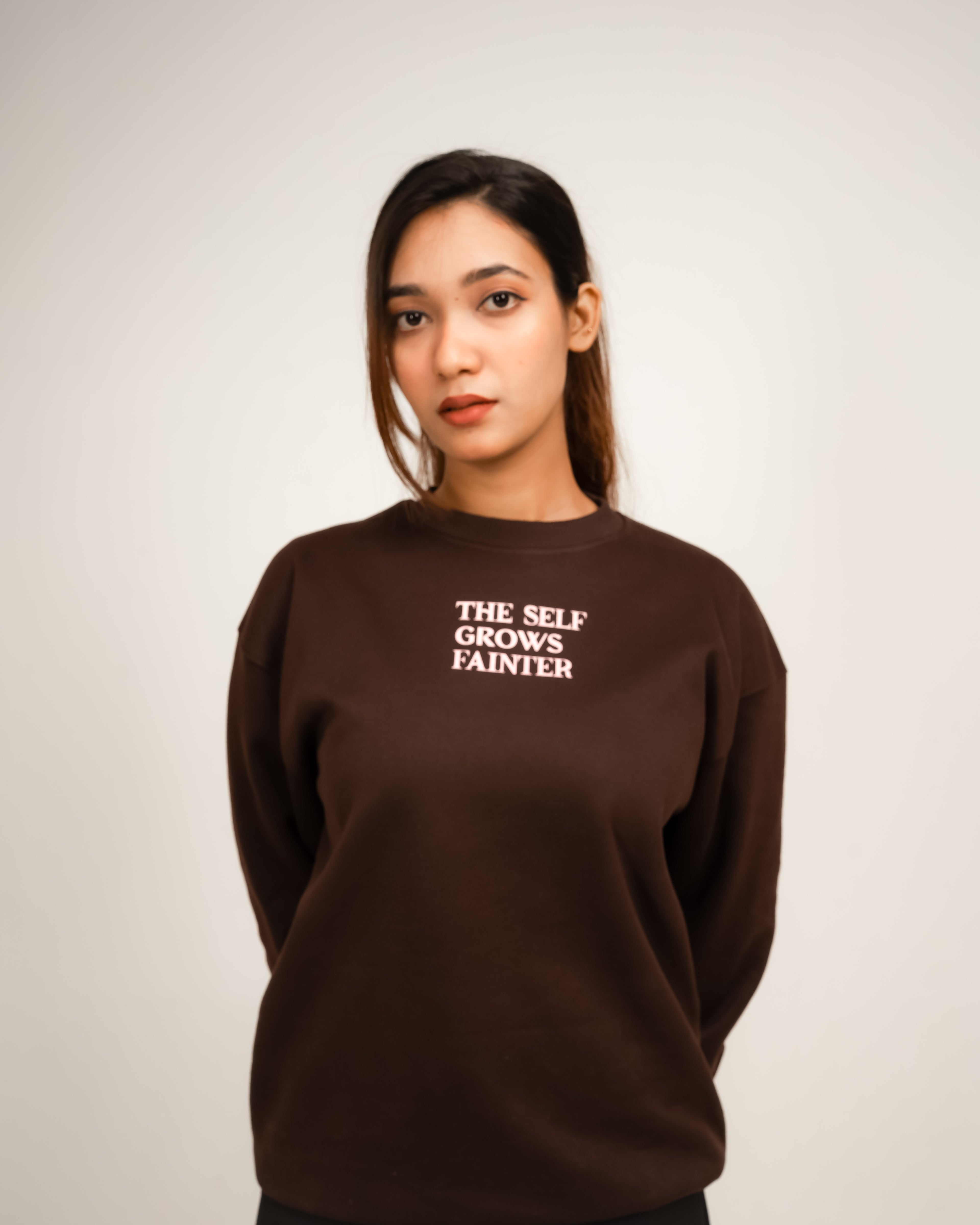 The Self Grows Fainter Dark Brown Crewneck