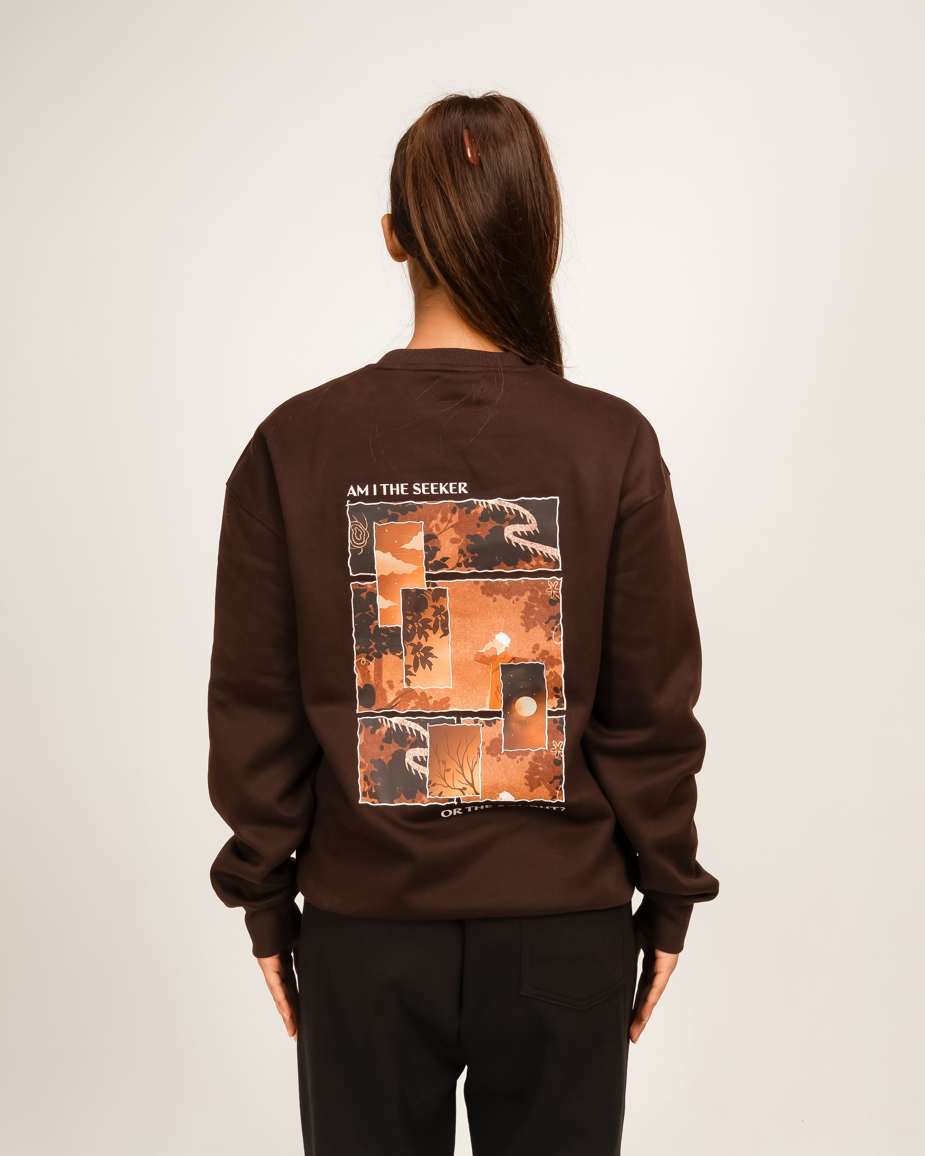 The Self Grows Fainter Dark Brown Crewneck